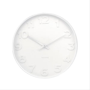 Karlsson Mr White Wall Clock White 51x51x7cm - ZOES Kitchen