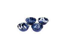 Load image into Gallery viewer, Tokyo Design Japonism Bowl Giftset 4 Piece - 14cm Blue Gift Boxed