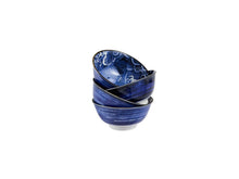 Load image into Gallery viewer, Tokyo Design Japonism Bowl Giftset 4 Piece - 14cm Blue Gift Boxed