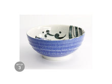 Load image into Gallery viewer, Tokyo Design Seafood Ramen Bowl 18.5x8cm Snapper Blue