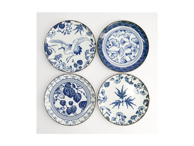 Tokyo Design Flora Japonica Round Plate Gift Set - 4 Piece