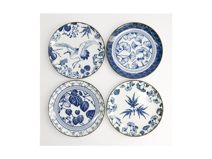 Tokyo Design Flora Japonica Round Plate Gift Set - 4 Piece