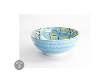 Load image into Gallery viewer, Tokyo Design Seafood Ramen Bowl 18.5x8cm Crab Light Blue