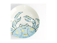 Load image into Gallery viewer, Tokyo Design Seafood Deep Plate 21.5x5cm Crab Light Blue