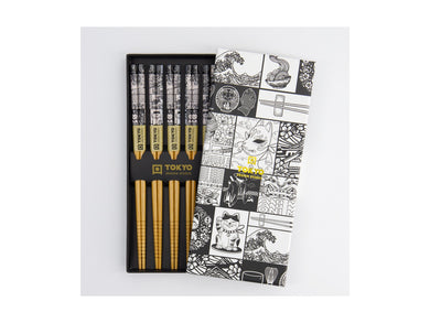Tokyo Design Chopstick Giftset Tokyo Fan - 5 Pairs