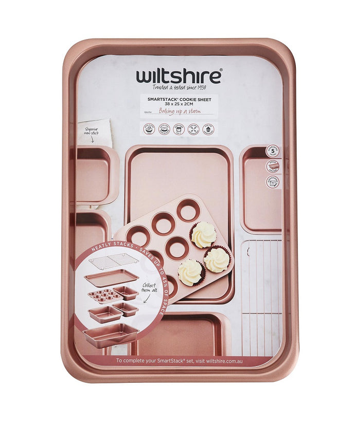 Wiltshire Bakeware Smart Stack Cookie Sheet - Rose Gold - ZOES Kitchen