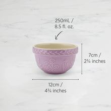 Load image into Gallery viewer, Wiltshire Baking Traditions Set of 3 Mini Prep Bowls 12x7cm Strawberry, Lavender &amp; Pistachio