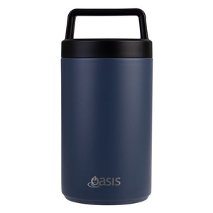 Oasis S/S Double Wall Insulated Food Flask W/ Handle 700ml - Indigo 
