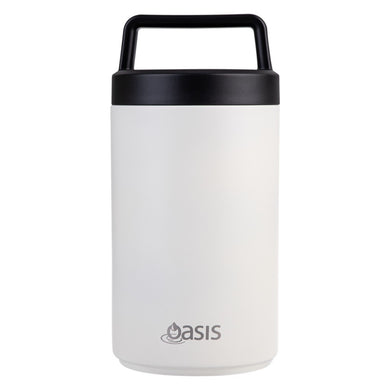 Oasis S/S Double Wall Insulated Food Flask W/ Handle 700ml - Alabaster