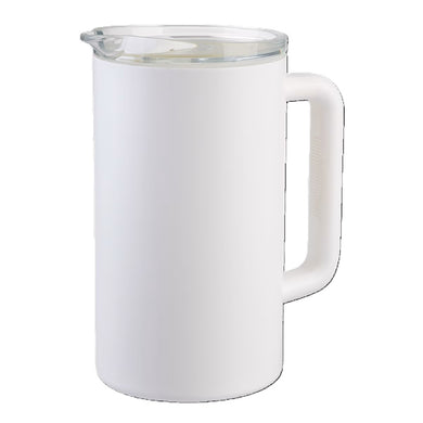 Oasis Ceramic Lined Stainless Steel Triple Wall Insulated Water Pitcher 1.5L  - White