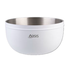 Load image into Gallery viewer, Oasis S/S Double Wall Salad Bowl with Lid 2.8l - White