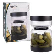 Load image into Gallery viewer, Appetito Borosilicate Glass Pickle Jar 1.1L - Black