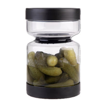 Load image into Gallery viewer, Appetito Borosilicate Glass Pickle Jar 1.1L - Black