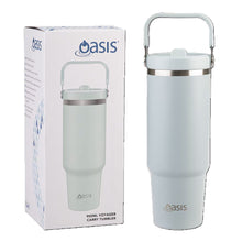 Load image into Gallery viewer, Oasis Stainless Steel Double Wall Insulated &#39;Voyager&#39; Carry Tumbler 900ml - Sea Mist