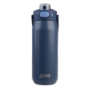 Oasis Capri Ceramic Lined Stainless Steel Triple Wall Insulated Drink Bottle with Quick Release Lid 750ml - Indigo