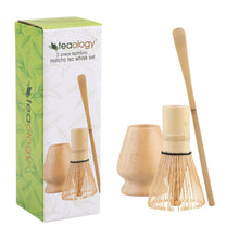 Load image into Gallery viewer, Teaology Bamboo 3 Piece Matcha Tea Whisk Set