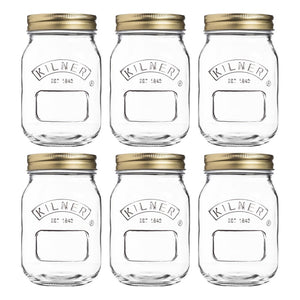 Kilner Set of 6 Genuine Preserve Jar - 500ml