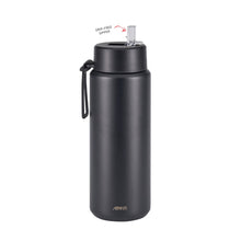 Load image into Gallery viewer, Avanti HydroUltra Insulated Water Bottle with Strap 1L - Black