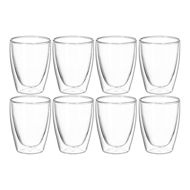 Avanti Caffe - Twin Wall Glass 250ml Set Of 8 - ZOES Kitchen