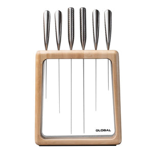 Global Hashira 7 Piece Knife Block - Maple - ZOES Kitchen