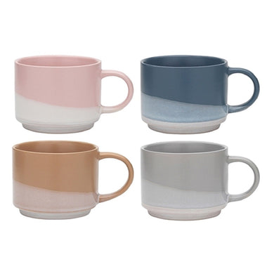 Porto Shoreline Mugs 235ml Set Of 4 - Assorted Colours - ZOES Kitchen