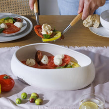 Load image into Gallery viewer, Ecology Bisque Oval Bowl 30cm - White
