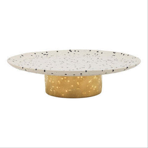 Ecology Speckle Gold Footed Cake Stand 32cm - Polka - ZOES Kitchen