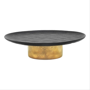 Ecology Speckle Gold Footed Cake Stand 32cm - Ebony - ZOES Kitchen