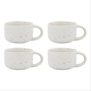 Ecology Domus Set Of 4 Espresso Cup - Ecru - ZOES Kitchen
