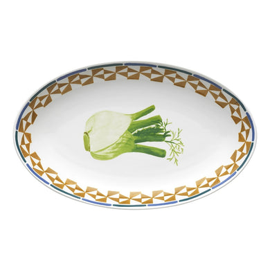 Porto Valentina Oval Serving Platter Fennel