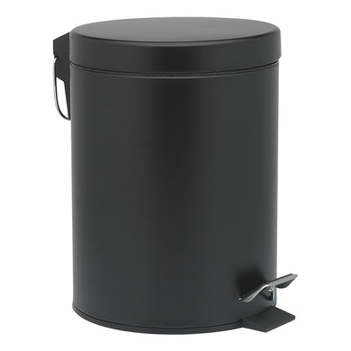 Porto Utility Soft Closing Pedal Bin 5L - Black (S)