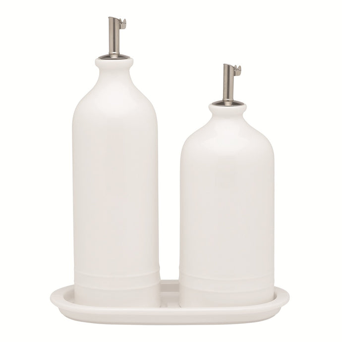 Ecology Signature Oil and Vinegar Set with Tray