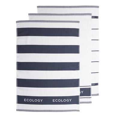 Ecology Fold Set of 3 Teatowels - Slate