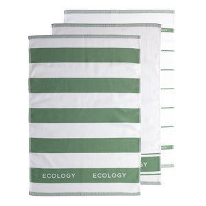 Ecology Fold Set of 3 Teatowels - Cornflower