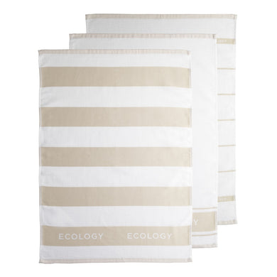 Ecology Fold Set of 3 Teatowels - Pumice