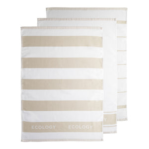 Ecology Fold Set of 3 Teatowels - Pumice