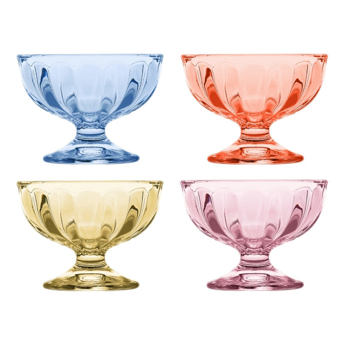 Porto Dessert Coloured Ice Cream Cups 130ml - Set of 4