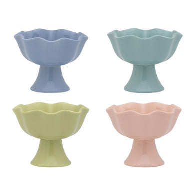 Ecology Ruffle Footed Bowls 12cm - Set of 4 (S)