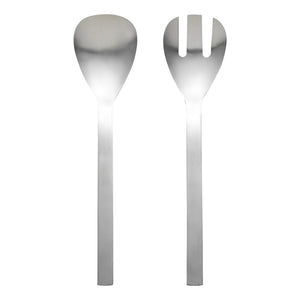 Ecology Forge Salad Servers Brushed Silver - Set of 2