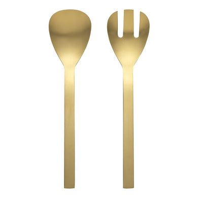 Ecology Forge Salad Servers Matte Gold - Set of 2
