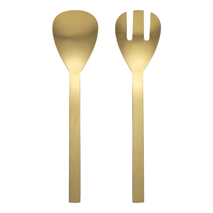 Ecology Forge Salad Servers Matte Gold - Set of 2