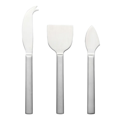 Ecology Forge Cheese Knives Brushed Silver - Set of 3