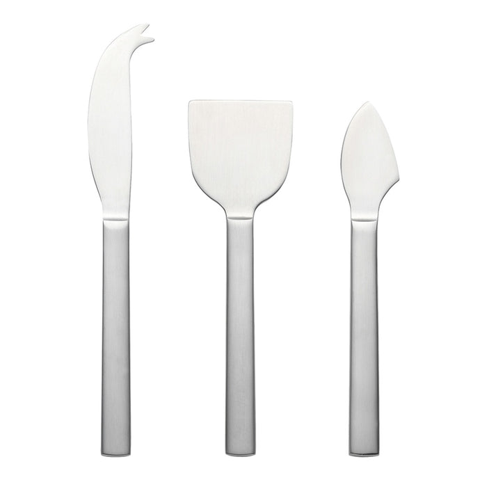 Ecology Forge Cheese Knives Brushed Silver - Set of 3