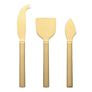 Ecology Forge Cheese Knives Matte Gold - Set of 3