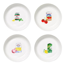 Load image into Gallery viewer, Porto Valentina Set of 4 Dinner Bowls 21.5cm - Penne, Tomato, Olive Oil, Pesto