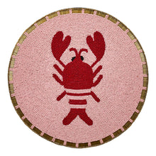 Load image into Gallery viewer, Porto Nautilus Beaded Placemat Lobster