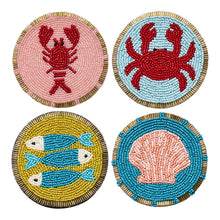 Load image into Gallery viewer, Porto Cove Beaded Coasters - Set of 4