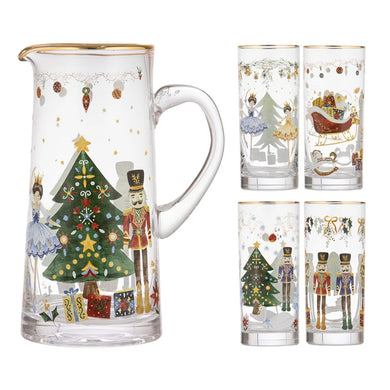 Ashdene Christmas Wonderland Jug & 4 Tumbler Set