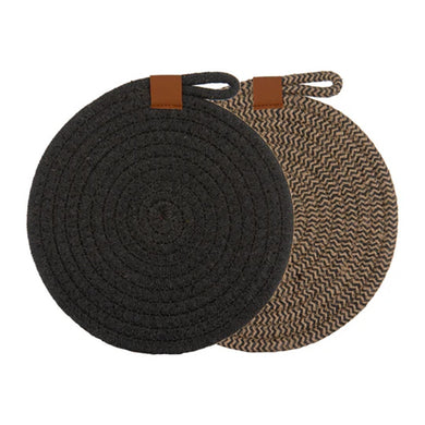 Ladelle Nash Black Trivet - Set of 2