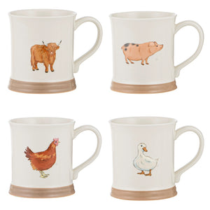Ashdene Farm Friends Assorted Mugs - 4 Pack